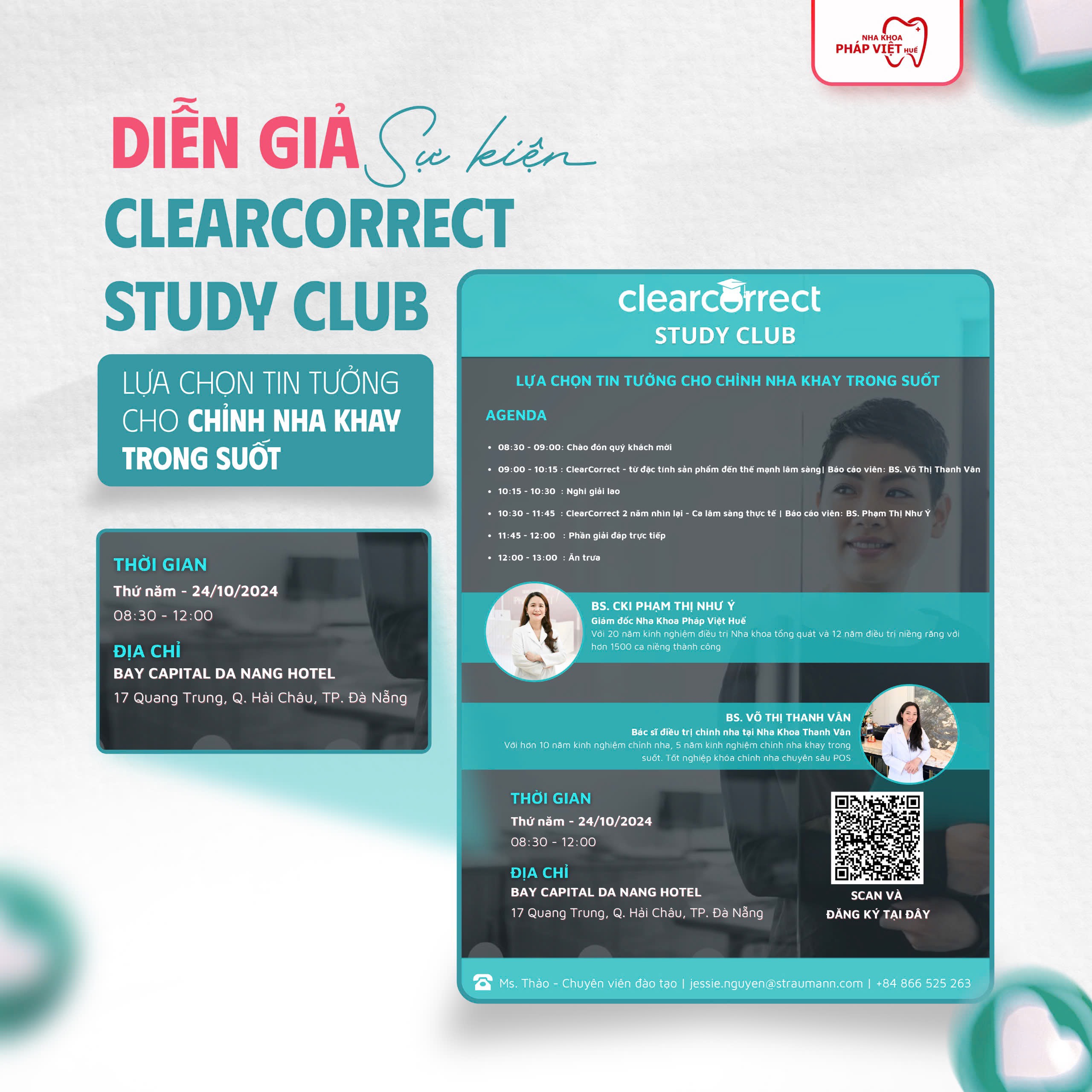 Diễn giả chia sẻ tại sự kiện ClearCorrect Study Club: Lựa chọn tin tưởng cho chỉnh nha khay trong suốt