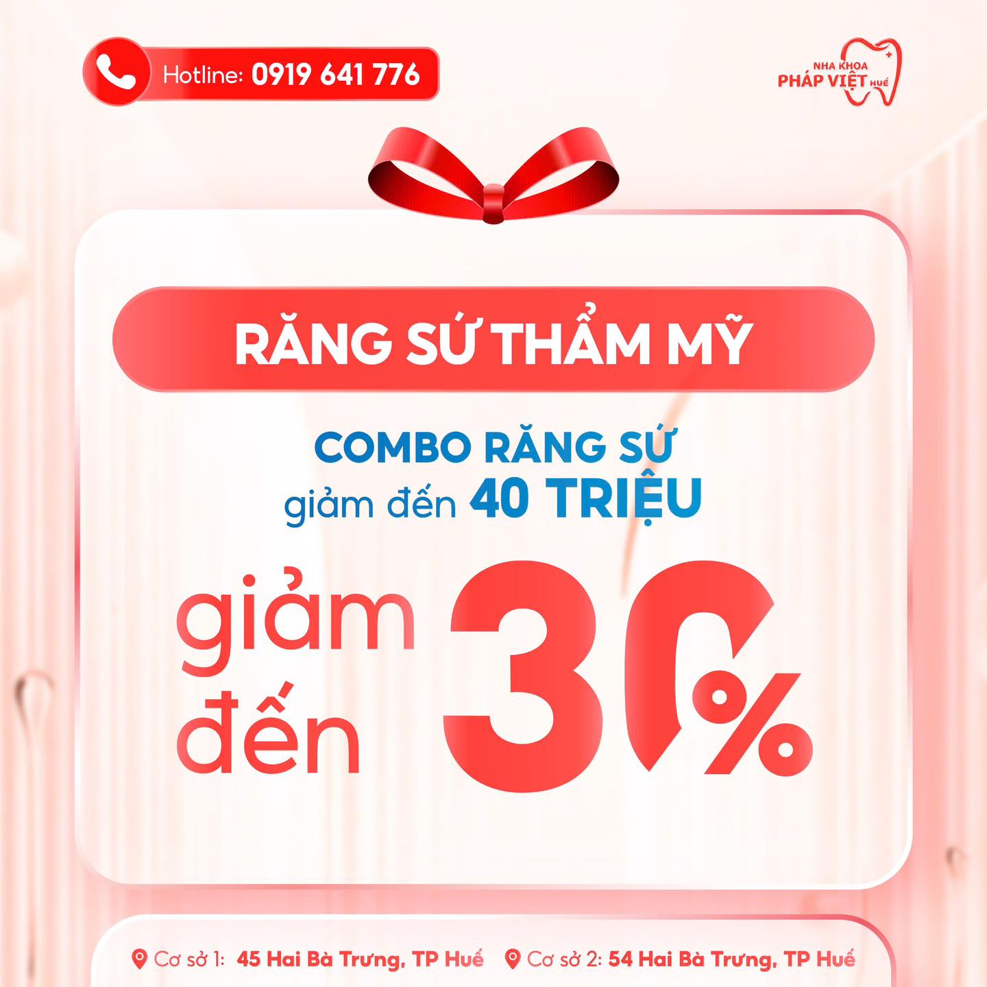 Ưu đãi lớn nhân dịp kỷ niệm 12 năm ngày thành lập Nha khoa Pháp Việt Huế: 12 năm hành trình tận tâm với khách hàng